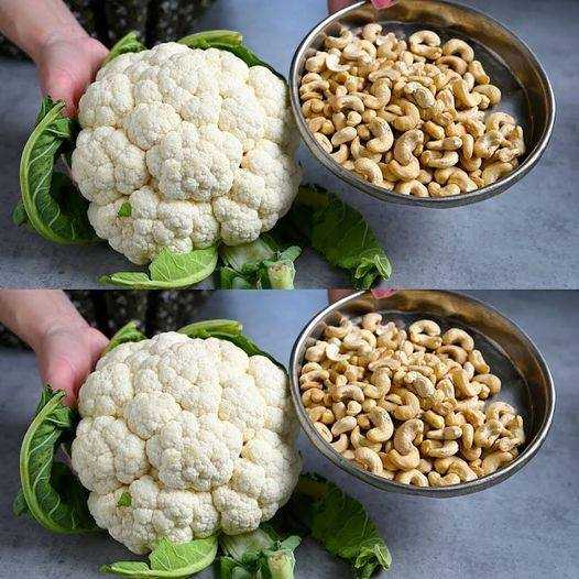 Cauliflower with cashews is tastier than meat! Quick, easy, and tasty recipe!