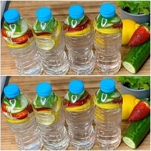 Refreshing Detox Water: Lemon, Strawberry, Mint, and Cucumber