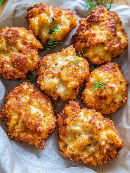 Cheesy Chicken Fritters