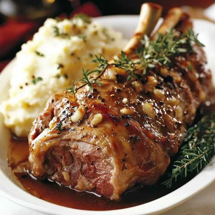 Leg of Lamb with Creamy Mashed Potatoes