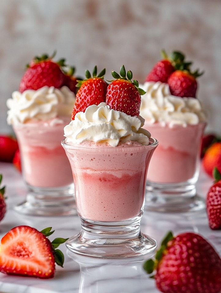 Tequila Rose Strawberry Whipped Pudding Shots