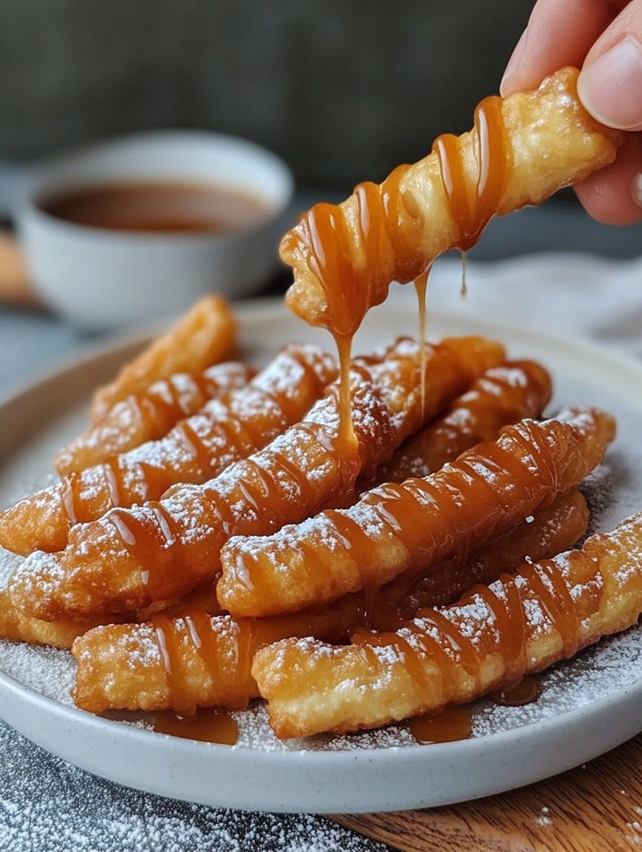Crispy Caramel-Filled Pastry Sticks