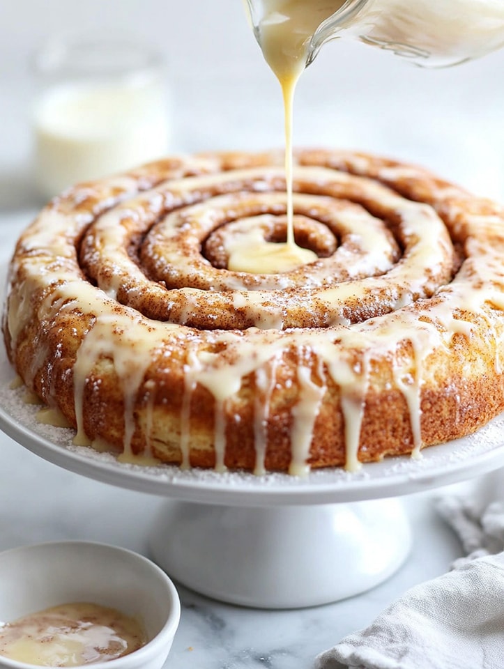 Giant Cinnamon Roll Cake