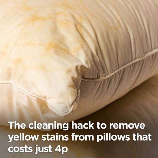 The Cleaning Hack to Remove Yellow Stains From Pillows That Costs Just 5 Cents