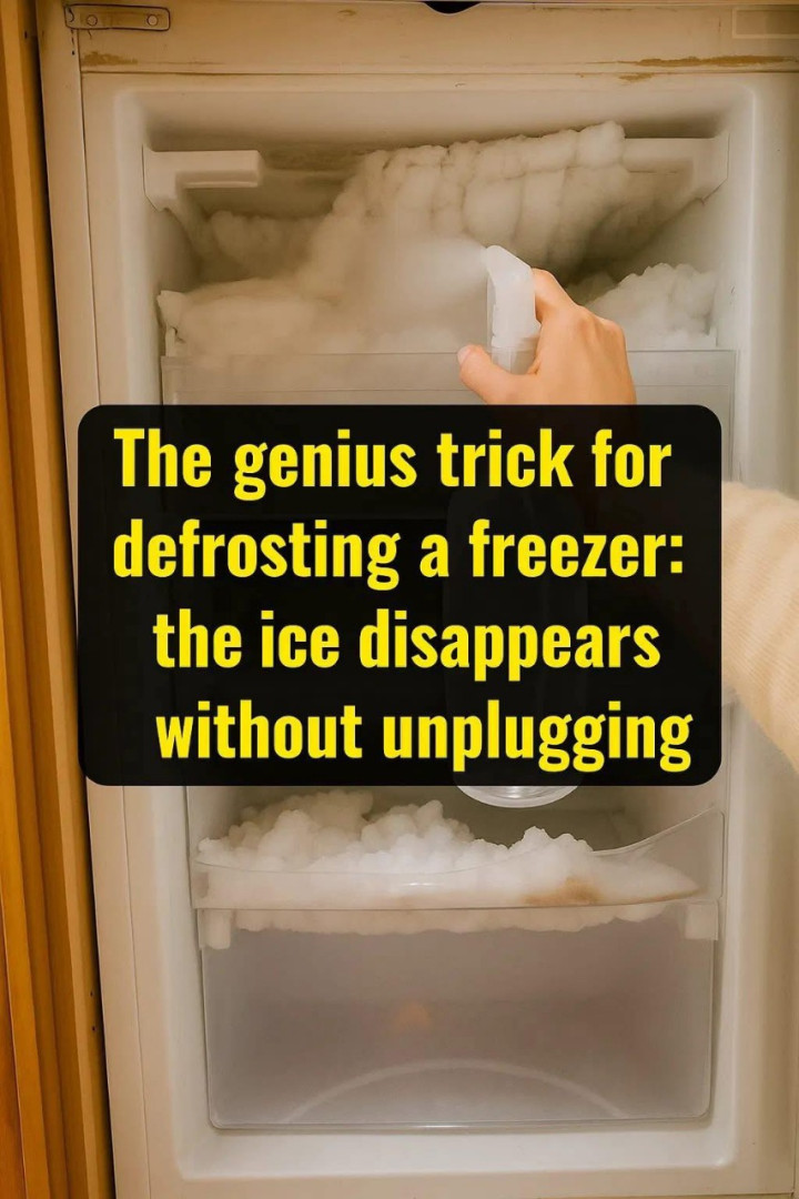 Trick to defrost a freezer: the ice will disappear without unplugging it.