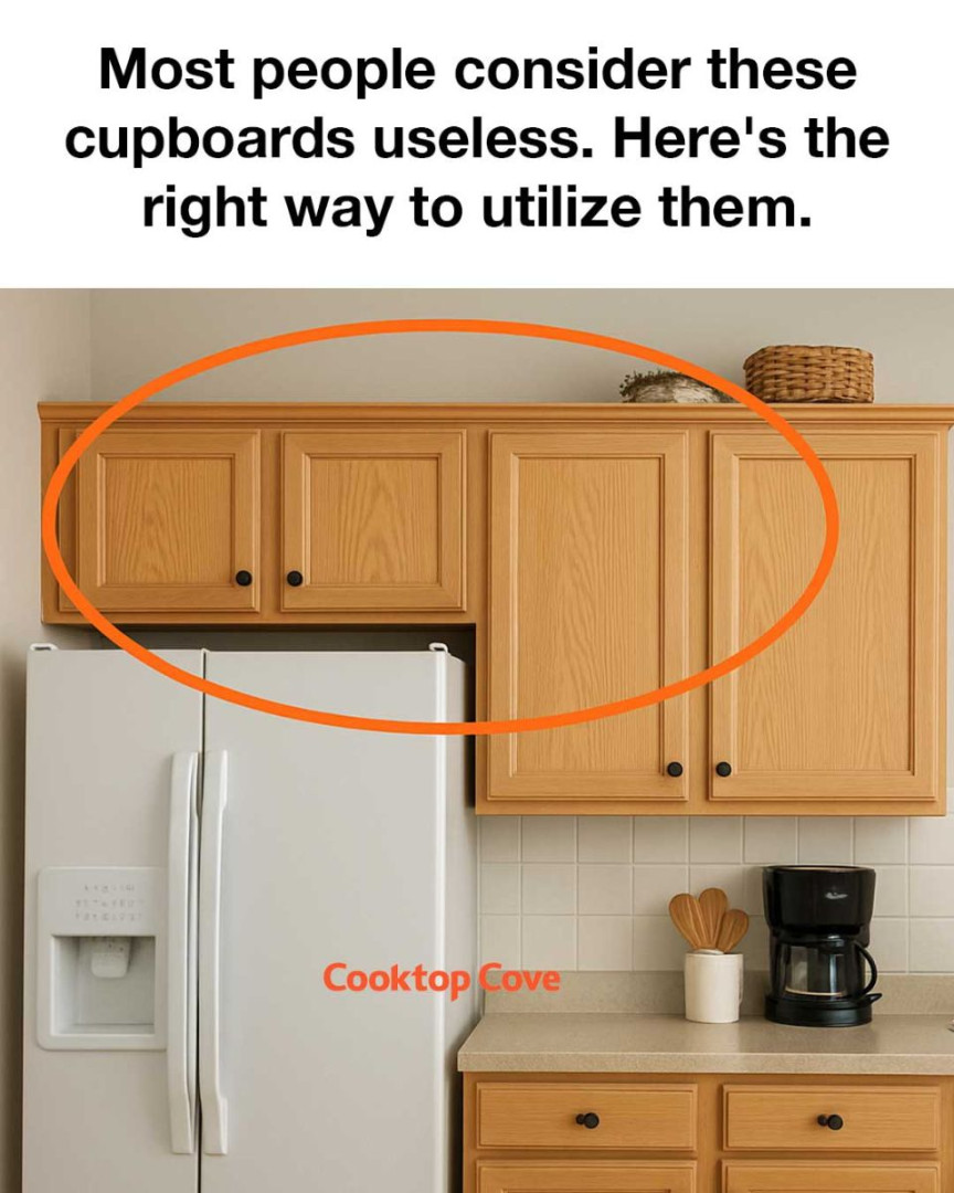 Most people consider these cupboards useless. Here’s the right way to utilize them.