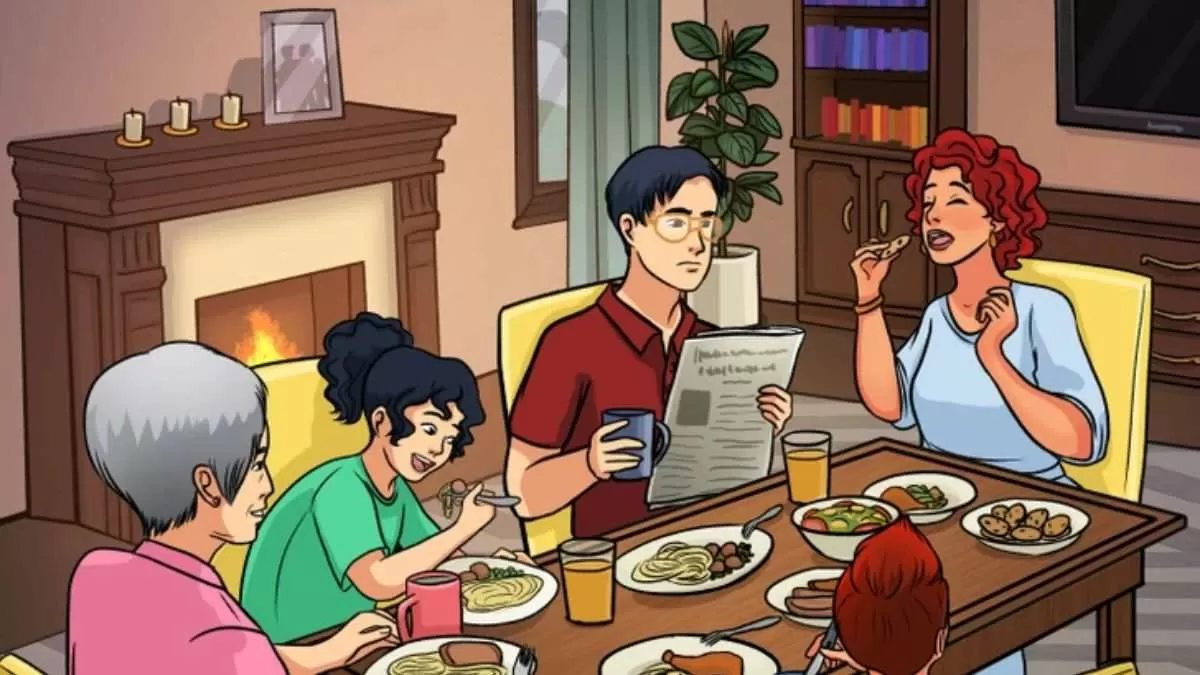Brain Teaser for Your IQ Test: Can You Spot the Mistake in This Family’s Dining Table Photo in 11 Seconds?
