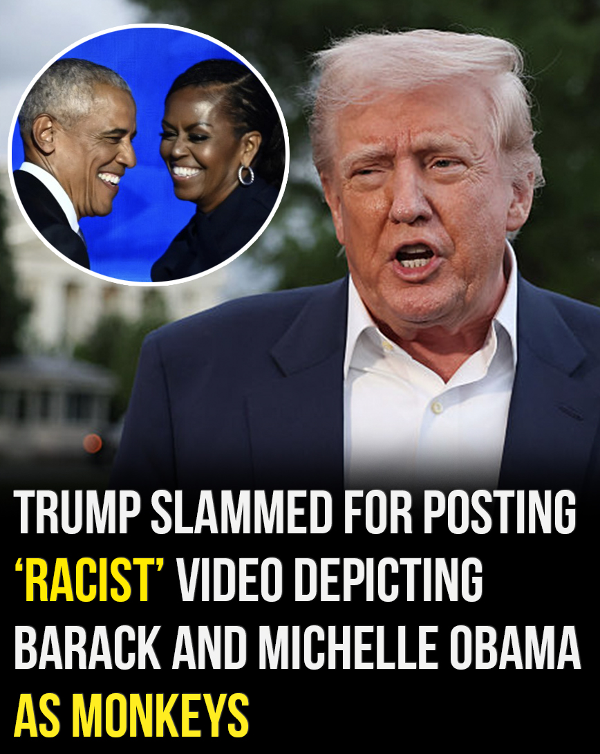 Trump slammed for posting ‘racist’ video depicting Barack and Michelle Obama as monkeys